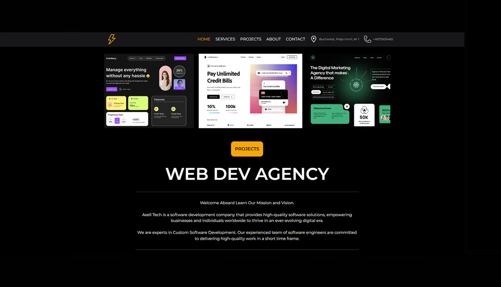 Web dev agency project